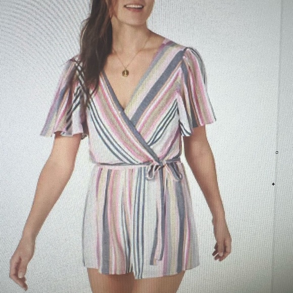 Trixxi Striped Romper - Picture 1 of 5